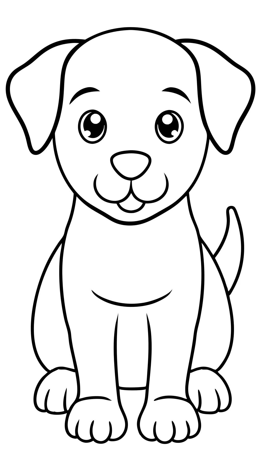 coloriage de chien de chiot